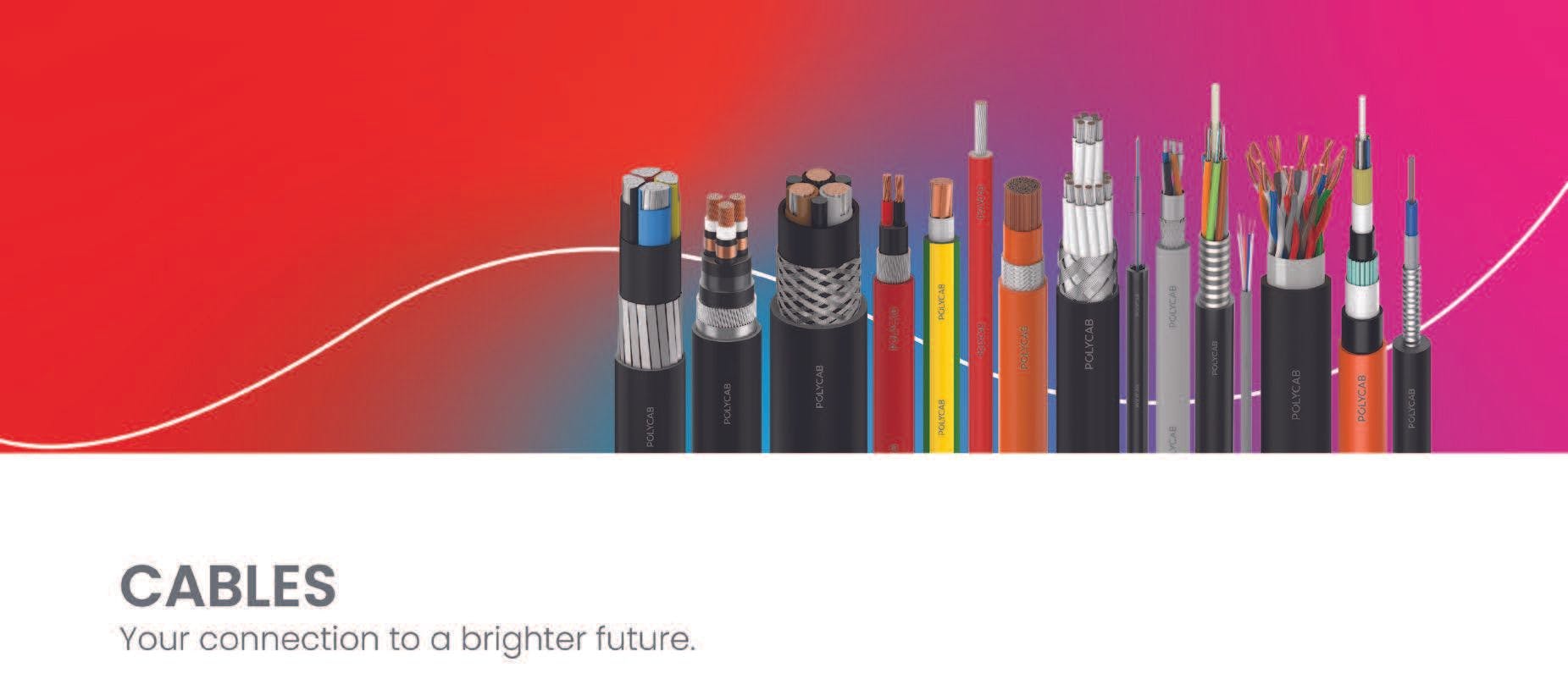 Different types of cables manufactured by Polycab